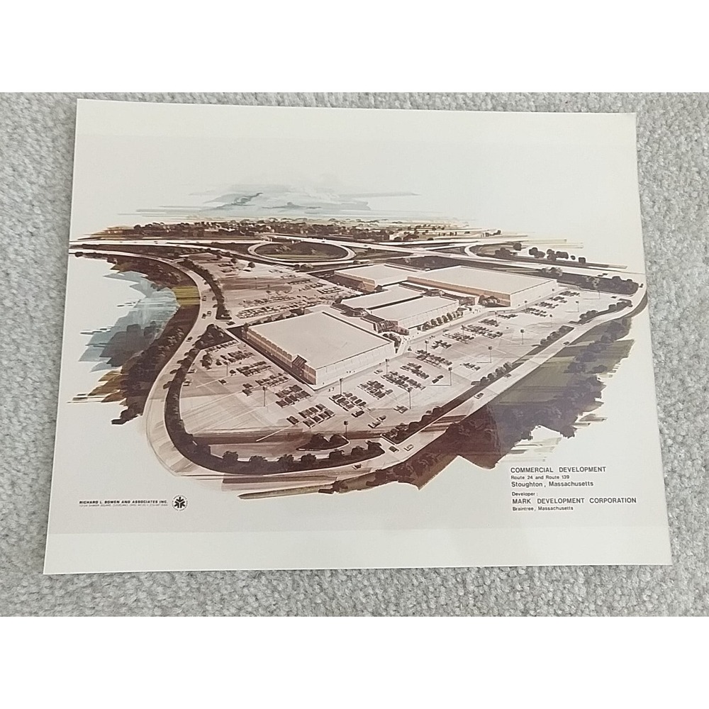 Westgate Mall Massachusetts Architectural Rendering Mid-Century Design